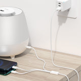 USB-kabel 3in1 Baseus Superior Series, USB til mikro USB / USB-C / Lightning, 3,5 A, 1,5 m (hvid)