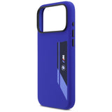 BMW M Silicon Vertical Logo MagSafe Case for iPhone 17 Pro Max - Navy Blue