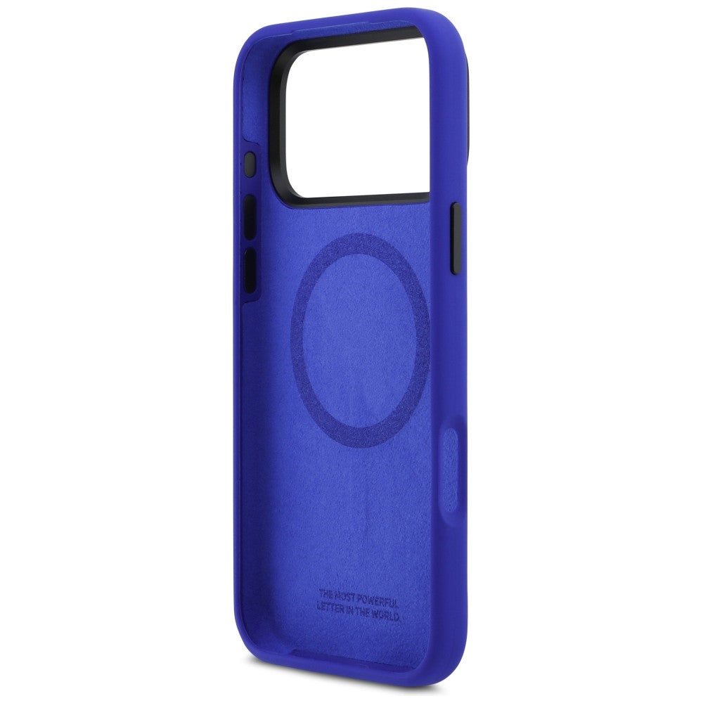 BMW M Silicon Vertical Logo MagSafe Case for iPhone 17 Pro Max - Navy Blue