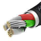 USB-kabel 3in1 Baseus Tungsten Gold, USB til mikro USB / USB-C / Lightning, 3,5 A, 1,5 m (sort)