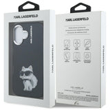 Karl Lagerfeld IML Aquarelle Choupette & Logo iPhone 16 Case - Black