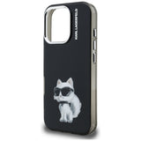 Karl Lagerfeld IML Aquarelle Choupette & Logo iPhone 16 Pro Case - Black