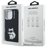 Karl Lagerfeld IML Aquarelle Choupette & Logo iPhone 16 Pro Case - Black