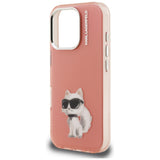 Karl Lagerfeld IML Aquarelle Choupette & Logo iPhone 16 Pro Case - Pink