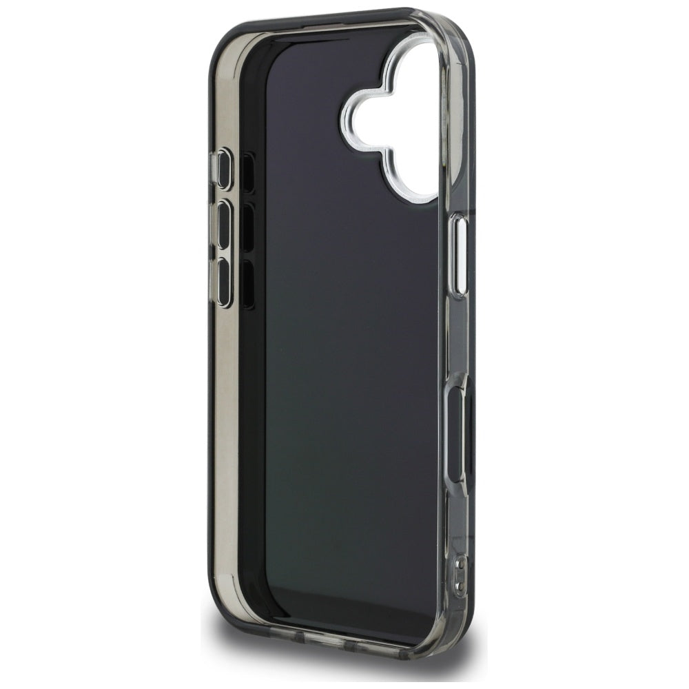 Karl Lagerfeld IML Aquarelle Karl & Choupette & Logo iPhone 16 Case - Black