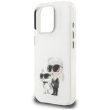 Karl Lagerfeld IML Aquarelle Karl & Choupette & Logo iPhone 16 Pro Case - White