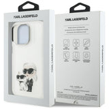 Karl Lagerfeld IML Aquarelle Karl & Choupette & Logo iPhone 16 Pro Case - White