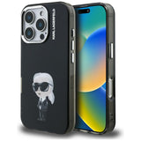 Karl Lagerfeld IML Aquarelle Karl & Logo MagSafe Case for iPhone 16 Pro - Black