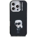 Karl Lagerfeld IML Aquarelle Karl & Logo MagSafe Case for iPhone 16 Pro Max - Black