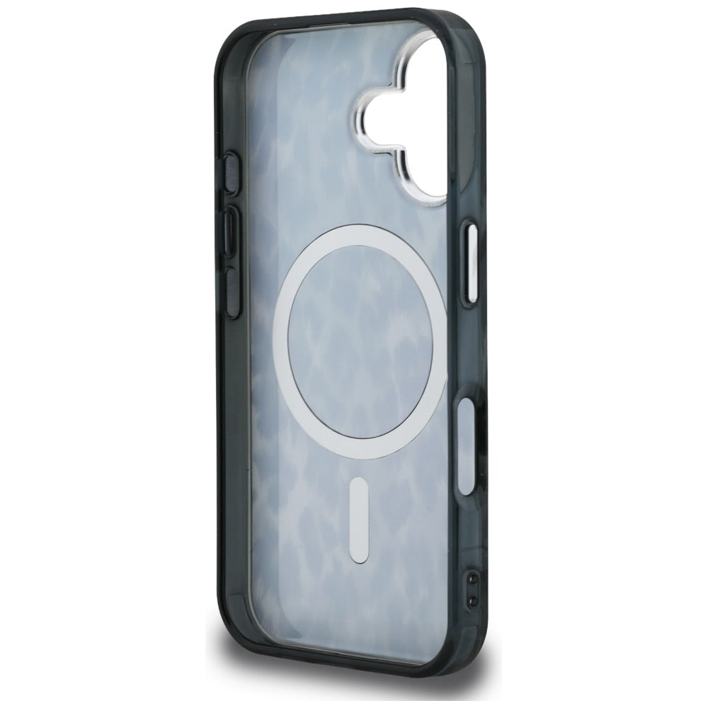 Karl Lagerfeld IML Leopard Pattern MagSafe Case for iPhone 16 - Black