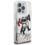 Karl Lagerfeld Liquid Glitter Choupette Logo Case for iPhone 16 Pro Max - Clear