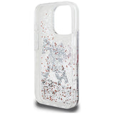 Karl Lagerfeld Liquid Glitter Choupette Logo Case for iPhone 16 Pro - Clear