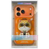 Nimmy Cool&Cute 2.0 Cat Case for iPhone 17 Pro with Magnetic Hanger - Orange