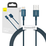 Baseus Superior-serien Kabel USB til iP 2.4A 1m (blå)