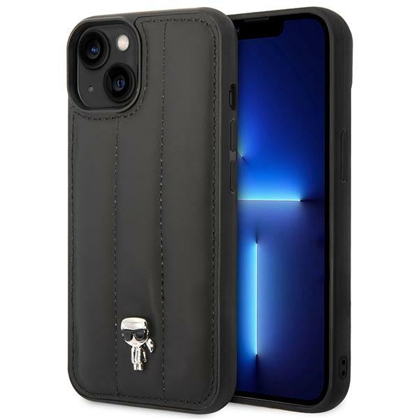 Karl Lagerfeld Puffy Ikonik Pin Case til iPhone 14 / 15 / 13 - sort