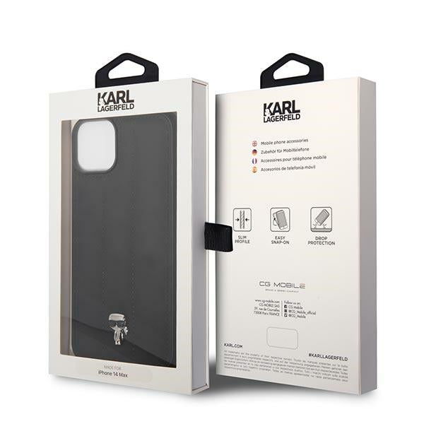 Karl Lagerfeld Puffy Ikonik Pin Case til iPhone 14 / 15 / 13 - sort