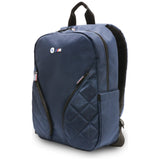 BMW Nylon Pockets & Metal Logo 16" Laptop Backpack - Navy Blue