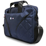 BMW Nylom Pockets & Metal Logo 16" Laptop Bag - Navy Blue