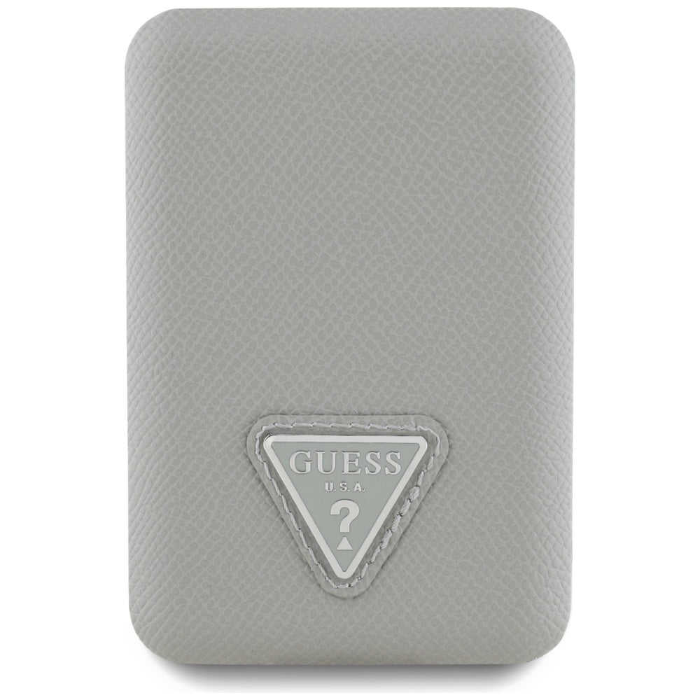 Guess Grained Triangle Power Bank with MagSafe 5000mAh 15W USB-C - Beige