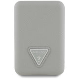 Guess Grained Triangle Power Bank with MagSafe 5000mAh 15W USB-C - Beige