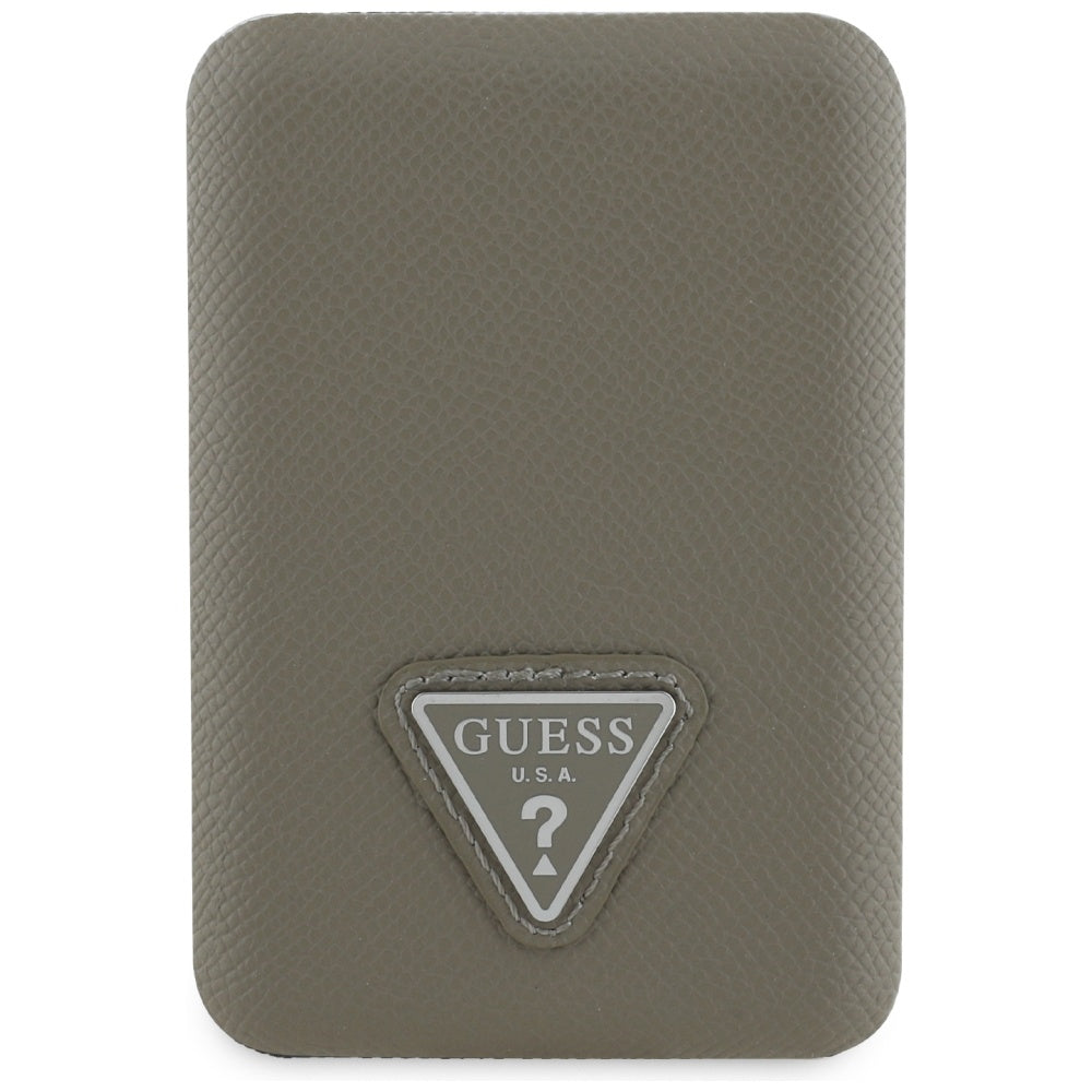 Guess Grained Triangle Power Bank with MagSafe 5000mAh 15W USB-C - Brown
