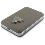 Guess Grained Triangle Power Bank with MagSafe 5000mAh 15W USB-C - Brown