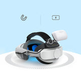 BoboVR P4U hovedrem med batteri til PICO 4 Ultra og Ultra Enterprise - hvid og sort