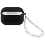 Guess Glitter Pearl Strap Case til AirPods Pro 3 - sort