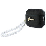 Guess Glitter Pearl Strap Case til AirPods Pro 3 - sort