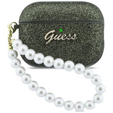 Guess Glitter Pearl Strap Case til AirPods Pro 3 - sort og glitter