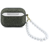 Guess Glitter Pearl Strap Case til AirPods Pro 3 - sort og glitter