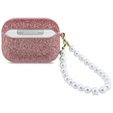 Guess Glitter Pearl Strap Case til AirPods Pro 3 - Pink