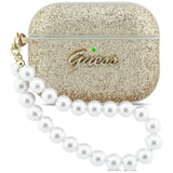 Guess Glitter Pearl Strap Case til AirPods Pro 3 - Guld