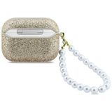 Guess Glitter Pearl Strap Case til AirPods Pro 3 - Guld