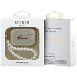 Guess Glitter Pearl Strap Case til AirPods Pro 3 - Guld