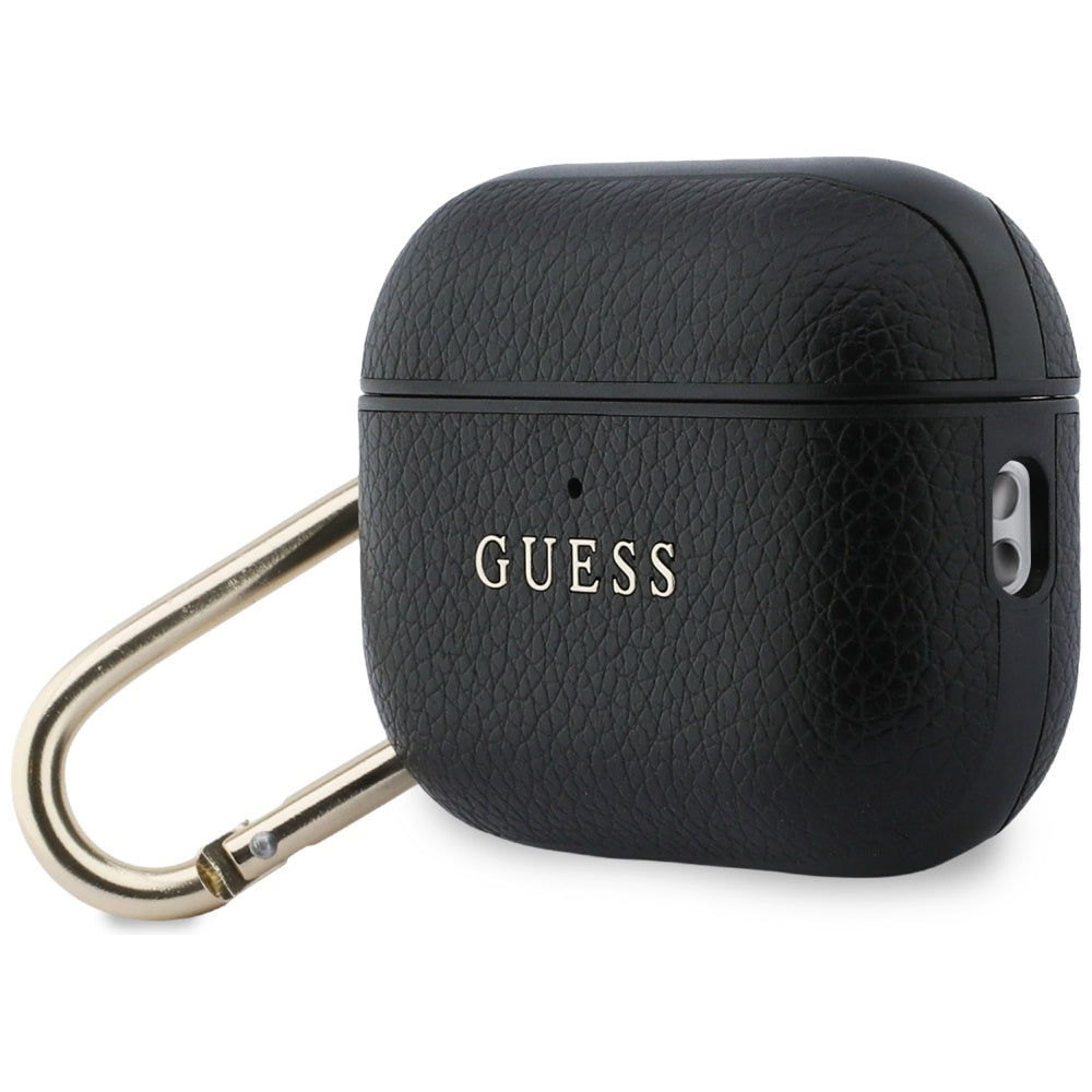 Guess Grained Classic Logo-kasse til AirPods Pro 3 - sort