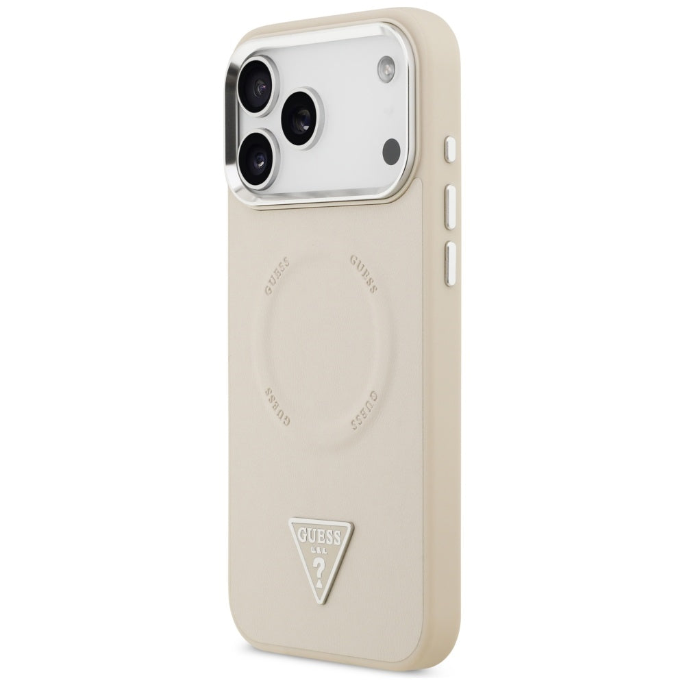 Guess Triangle Logo MagSafe Case til iPhone 17 Pro - Beige