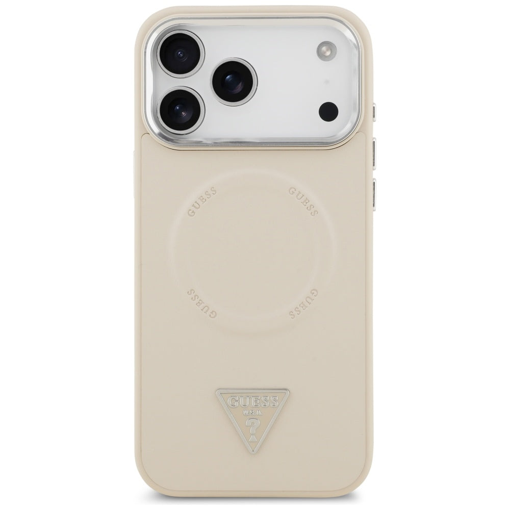Guess Triangle Logo MagSafe Case til iPhone 17 Pro - Beige
