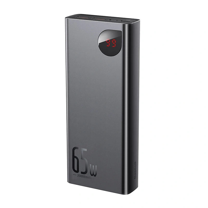 Powerbank Baseus Adaman Metal 20000mAh PD QC 3.0 65W 2xUSB + USB-C + micro USB (Sort)