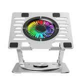 Wozinsky WDCX-X16-AS CoolBase RGB 360° cooling stand for laptop and tablet - silver