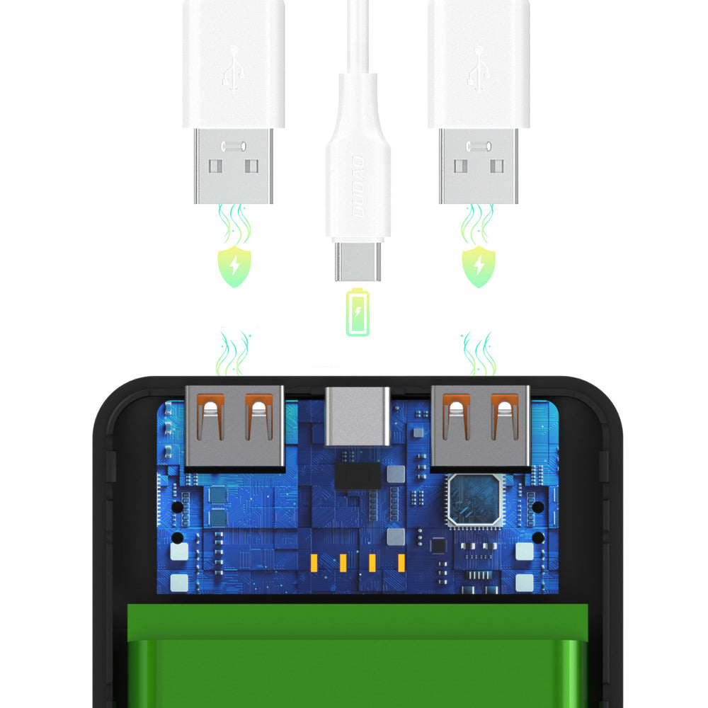 Powerbank Wozinsky Wpower WPBBK-3 10000 mAh 10W 2x USB-A 2A - hvid