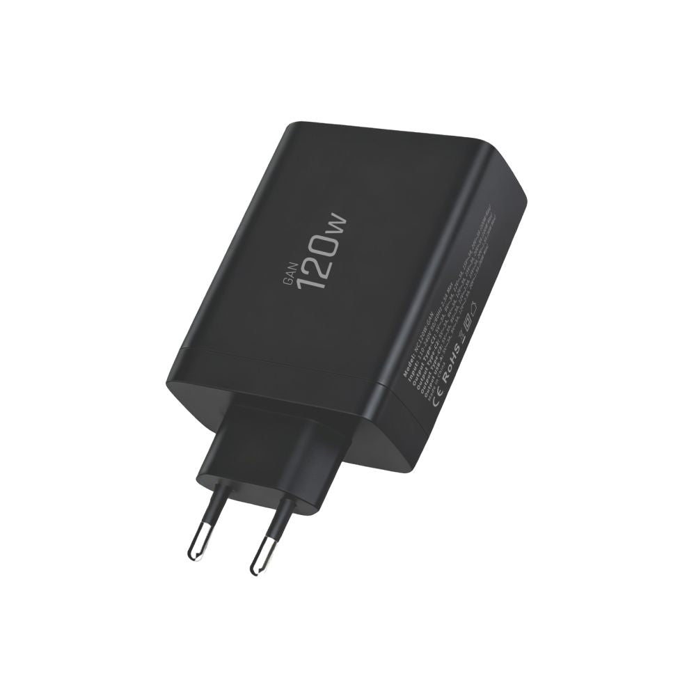 Tech-Protect NC120W-GAN 4-port 120W vægoplader - sort