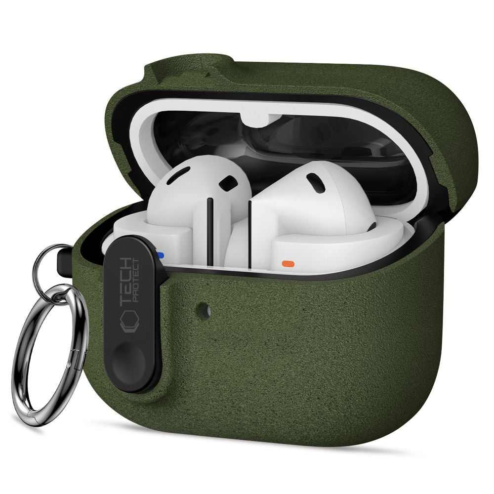 Tech-Protect Slim Hook Case til Samsung Galaxy Buds 3 / 3 FE / 3 Pro - Grøn