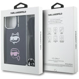 Karl Lagerfeld IML Crossbody Karl&Choupette Head Case til iPhone 16 Pro - sort
