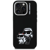 Karl Lagerfeld Silicone Karl & Choupette Sketch MagSafe Case til iPhone 16 Pro - sort