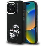 Karl Lagerfeld Silicone Karl & Choupette Sketch MagSafe Case til iPhone 16 Pro Max - sort
