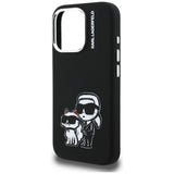 Karl Lagerfeld Silicone Karl & Choupette Sketch MagSafe Case til iPhone 16 Pro Max - sort