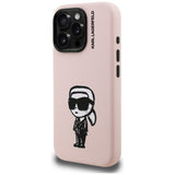 Karl Lagerfeld Silicone Karl Sketch MagSafe Case til iPhone 16 Pro - Pink