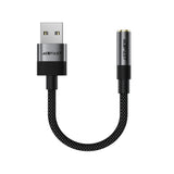 Acefast J13 USB-A til 3,5 mm mini-jack adapter - sort