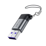 Acefast J8 USB-C - USB-A Adapter - Grå